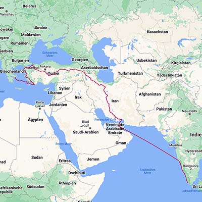Karte der 2017 gefahrenen Tracks