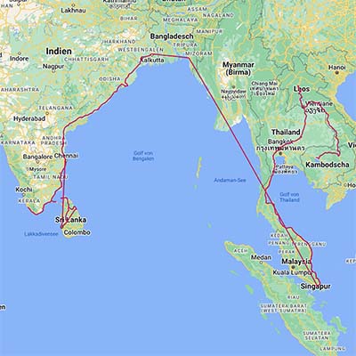 Karte der 2018 gefahrenen Tracks